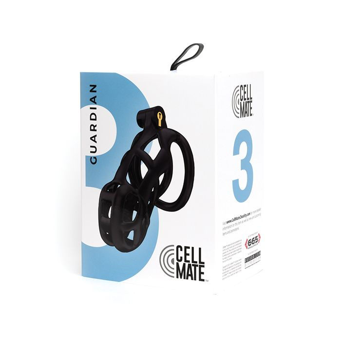 Sport Fucker Cellmate Guardian Chastity Cage - Size 3 Black