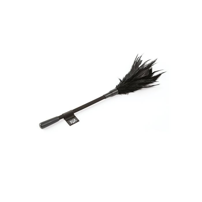 Thumbnail: Sei Mio Tickled Kink Soft Mini Feather Tickler - Black