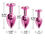 Thumbnail: Nixie Metal Butt Plug Trainer Set w/Inlaid Jewel - Pink Metallic