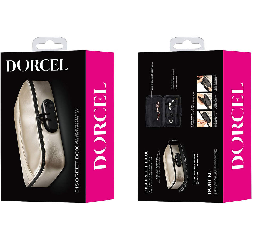Dorcel Discreet Toy Storage Box with Combination Lock - Luxury Gold