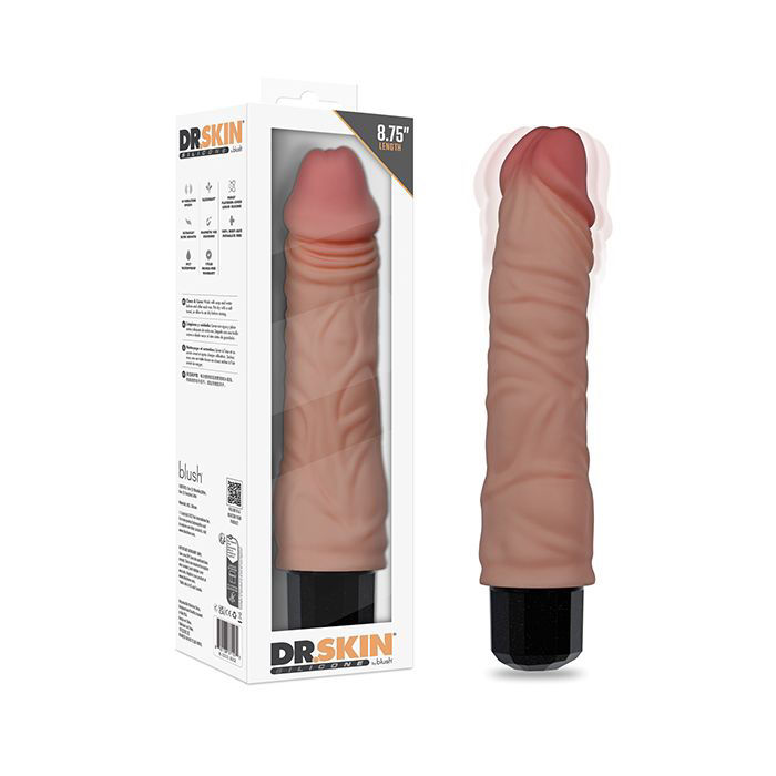 Blush Dr. Skin Dr. Hunt 8.75" Vibrating Dildo - Beige