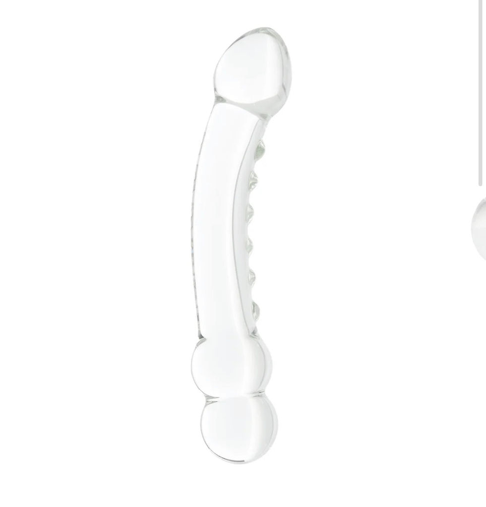 Thumbnail: Clarity Celestial Ridge Double-Ended Glass Dildo