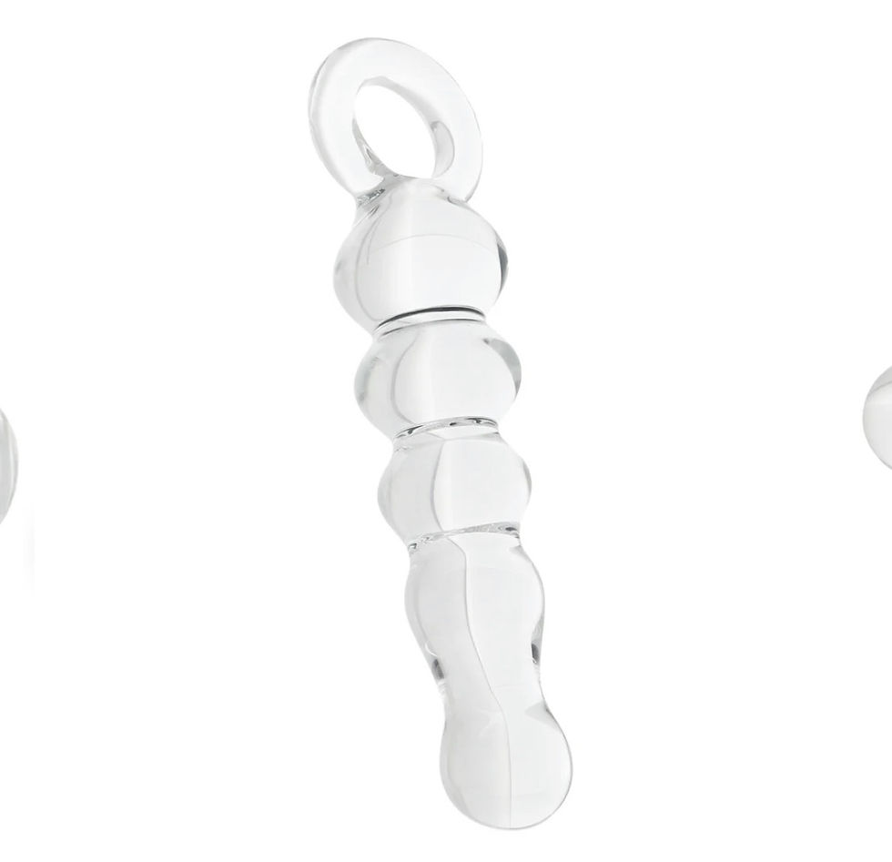 Thumbnail: Clarity Hera's Tryst Beaded Glass Dildo