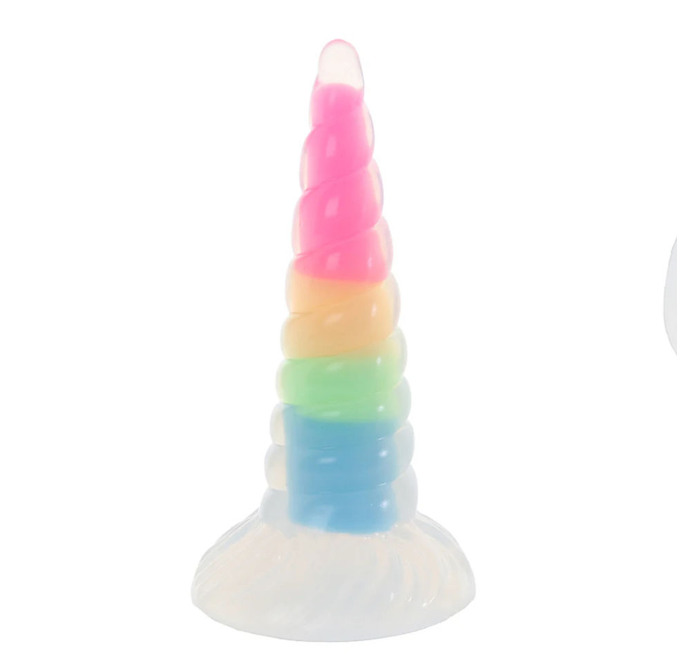 Thumbnail: XR Brands Creature Cocks Uni-Glow Rainbow Dildo