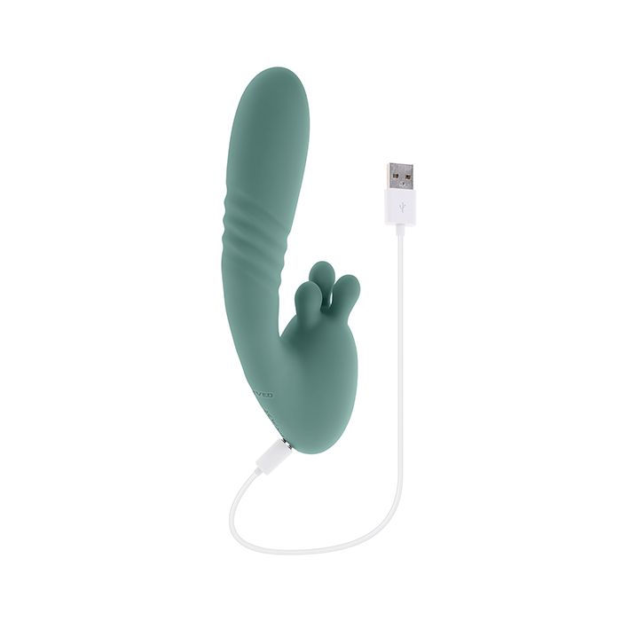 Thumbnail: Evolved Thrust into Ecstasy Thrusting Rabbit Vibrator - Mint
