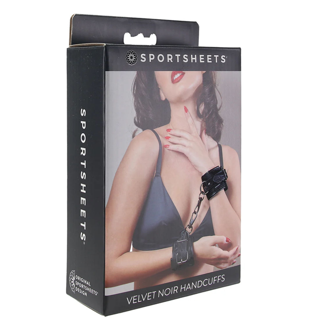 Sportsheets Velvet Noir Handcuffs