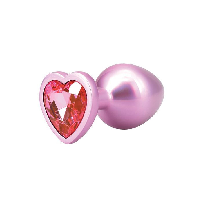 Thumbnail: Booty Bling Jeweled Metal Plug - Medium Pink