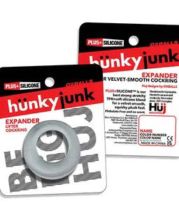 Thumbnail: Hunky Junk Expander Slimmer Scoop Cockring - Clear Steam