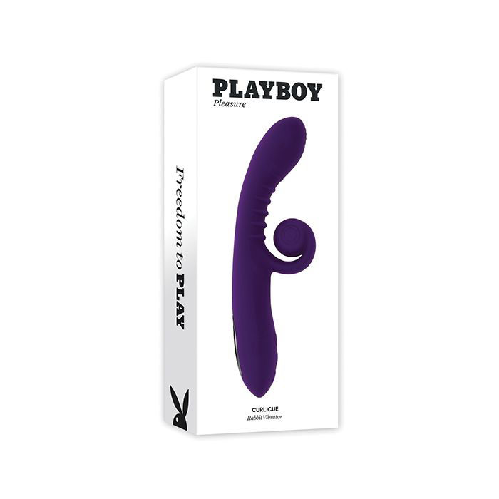 Playboy Pleasure Curlicue Rabbit Vibrator - Acai