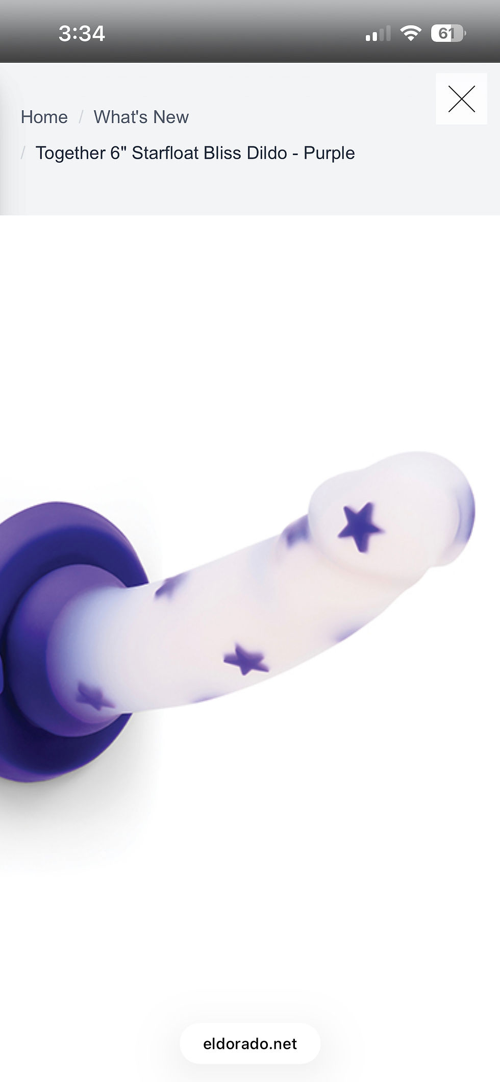 Thumbnail: Together 6" Starfloat Bliss Dildo - Purple