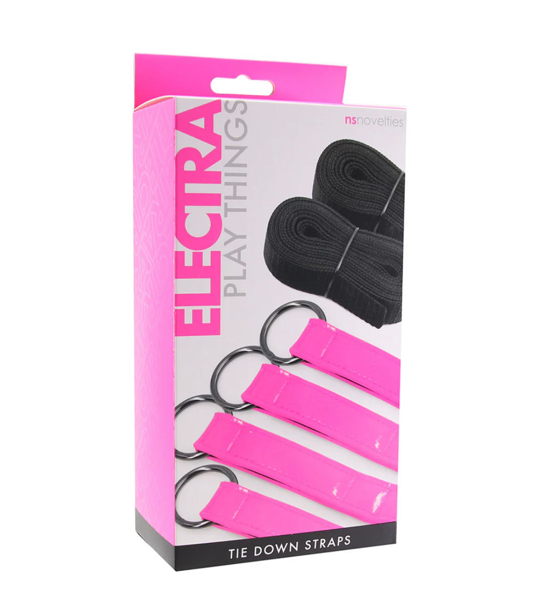 Electra Play Things Bed Restraint Straps in Neon Pink