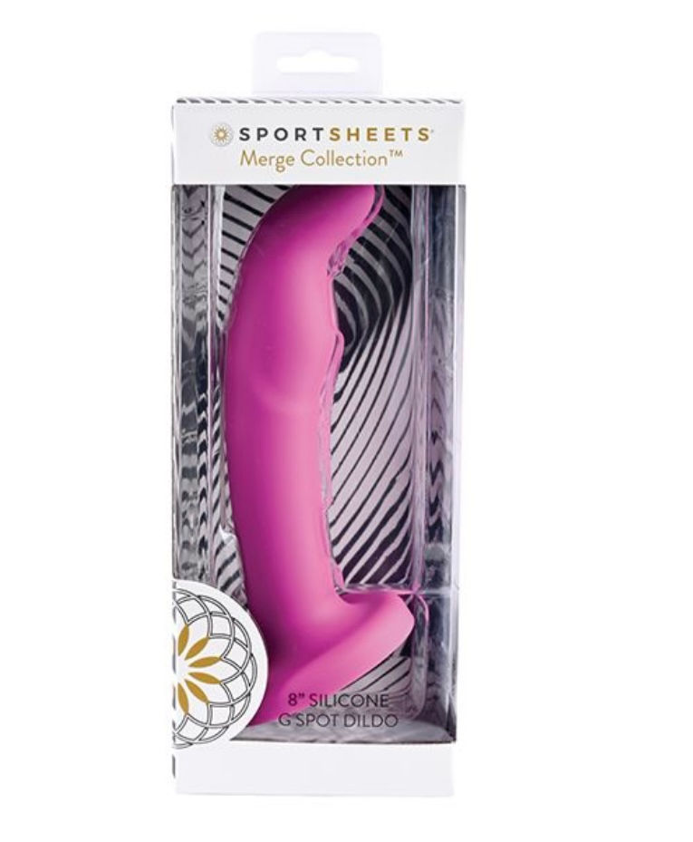 Sportsheets Tana 8" Silicone G Spot Dildo - Pink