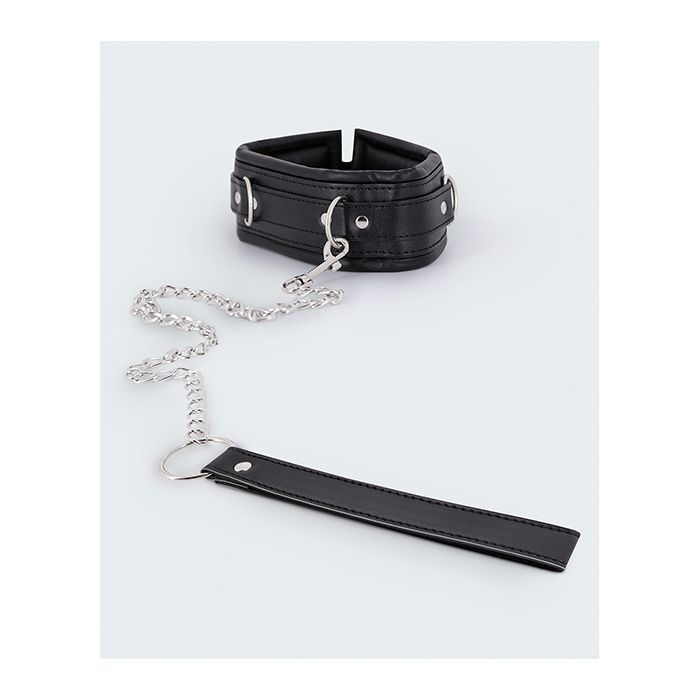 Thumbnail: Lust PU Leather Collar & Leash - Black