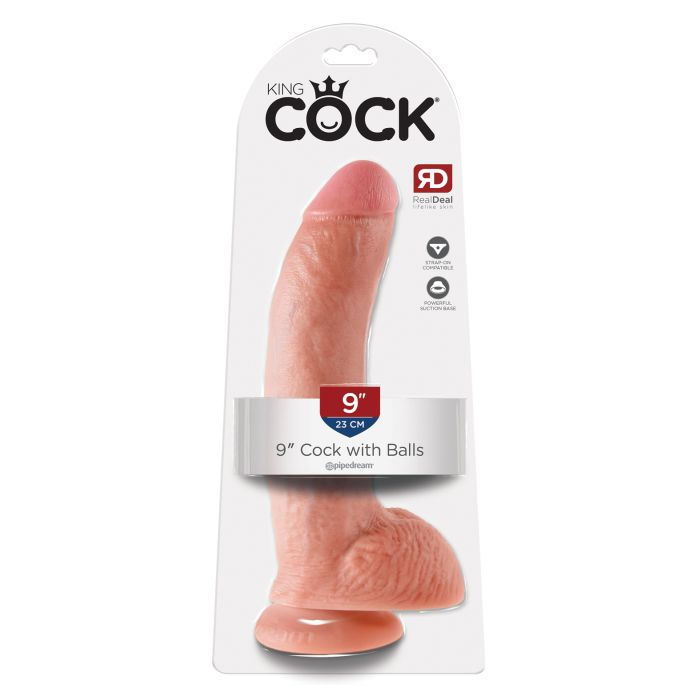 King Cock 9" Cock w/Balls - Flesh