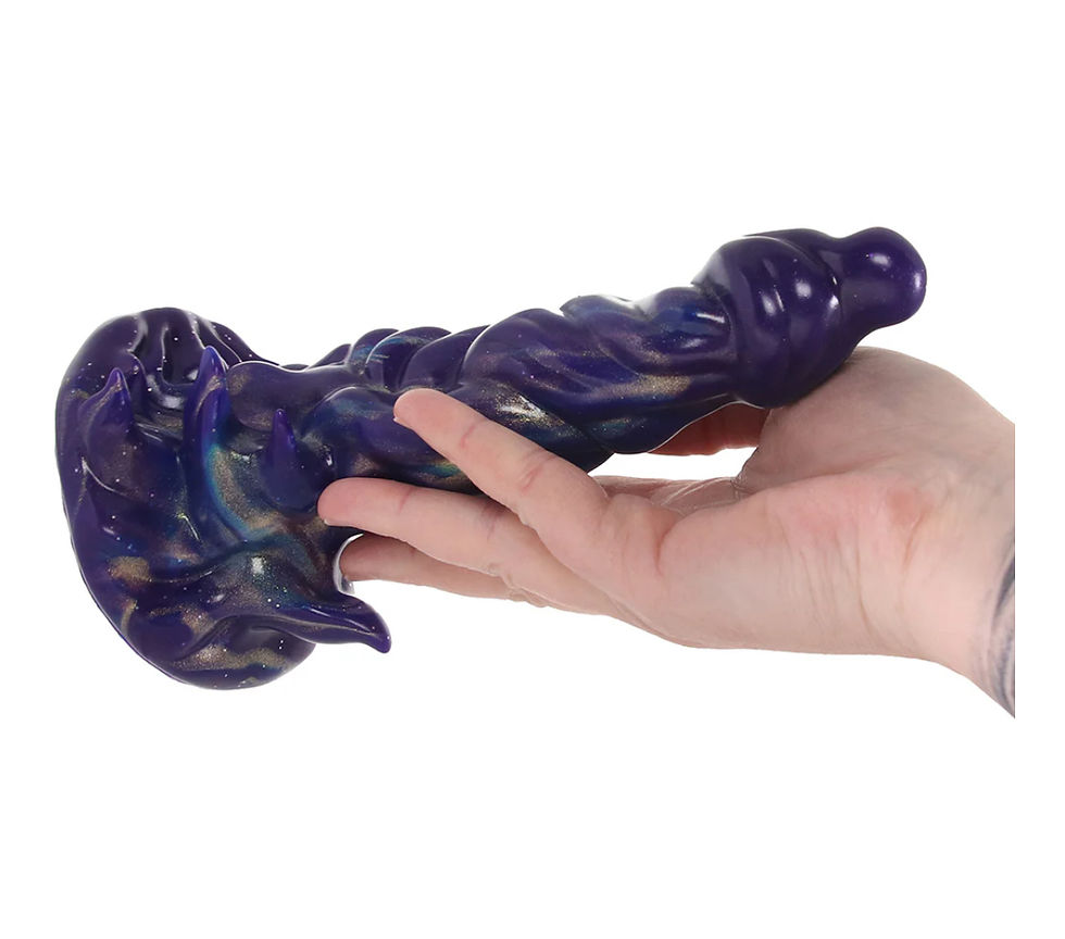 Thumbnail: Hott Products Monster Romance Demon Thrasher Dildo with Bullet Vibe
