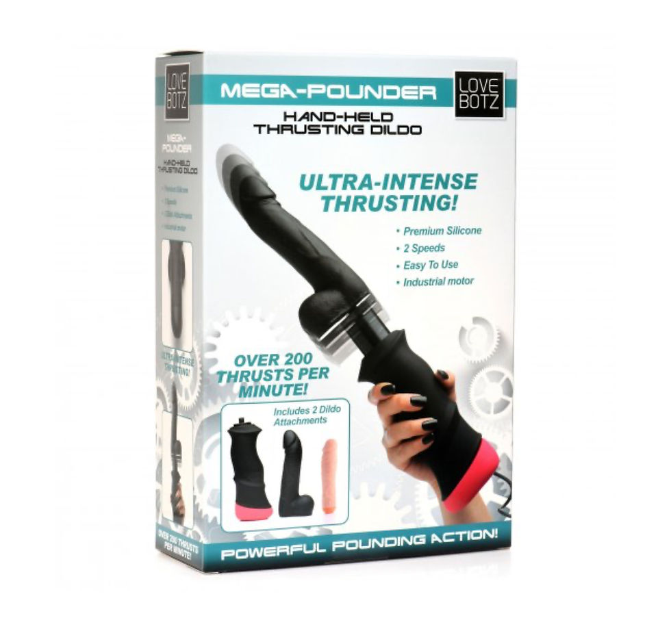 Mega-Pounder Hand-held Thrusting Silicone Dildo
