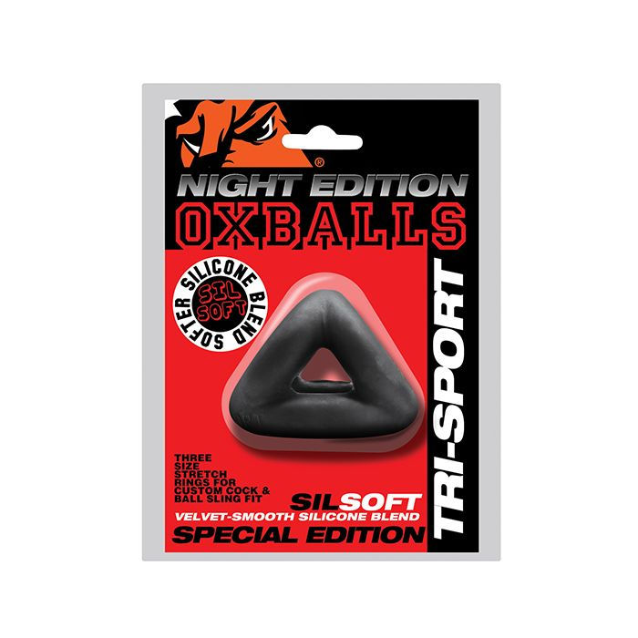 Thumbnail: Oxballs Tri-Sport 3-ring Cock & Ball Sling - Special Edition Night