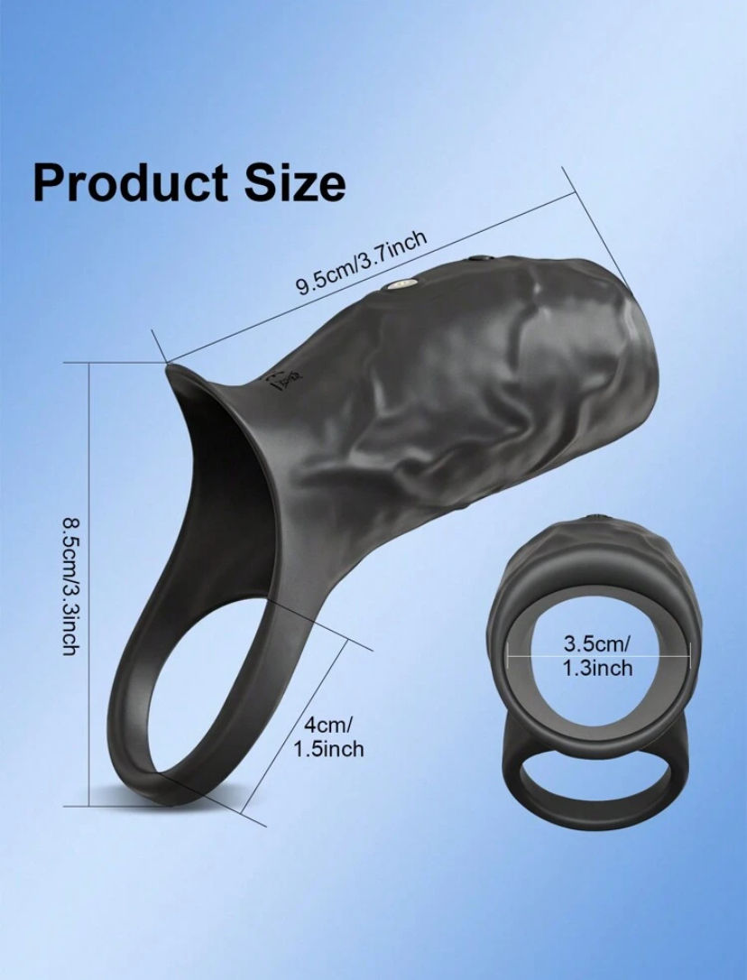 Thumbnail: Vibrating Bullet Vibrator Male Penis Sleeves With Cock Ring Adult Sex Toys For M