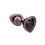 Thumbnail: Jewel Black Diamond Heart Butt Plug - Small, Black