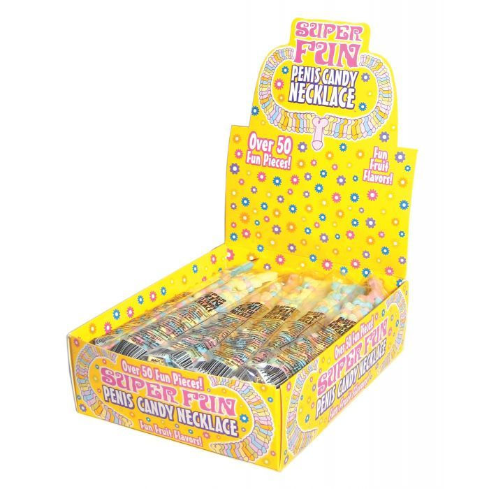 Super Fun Penis Candy Necklace - Display of 24