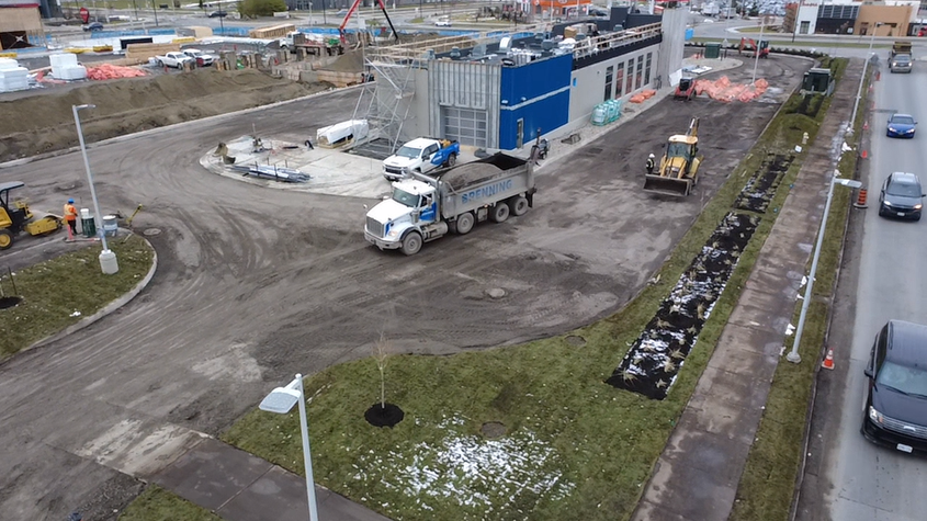 Sod intalation at Halo carwash, work completed by EPM in Kanata Ontario