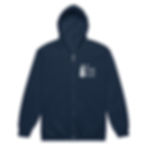 Thumbnail: Unisex heavy blend zip hoodie (dark colors with white square logo)