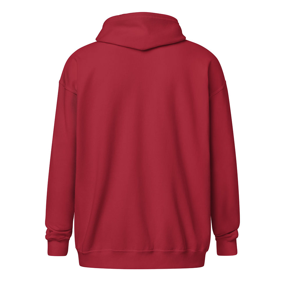 Thumbnail: Unisex heavy blend zip hoodie (dark colors with white logo)