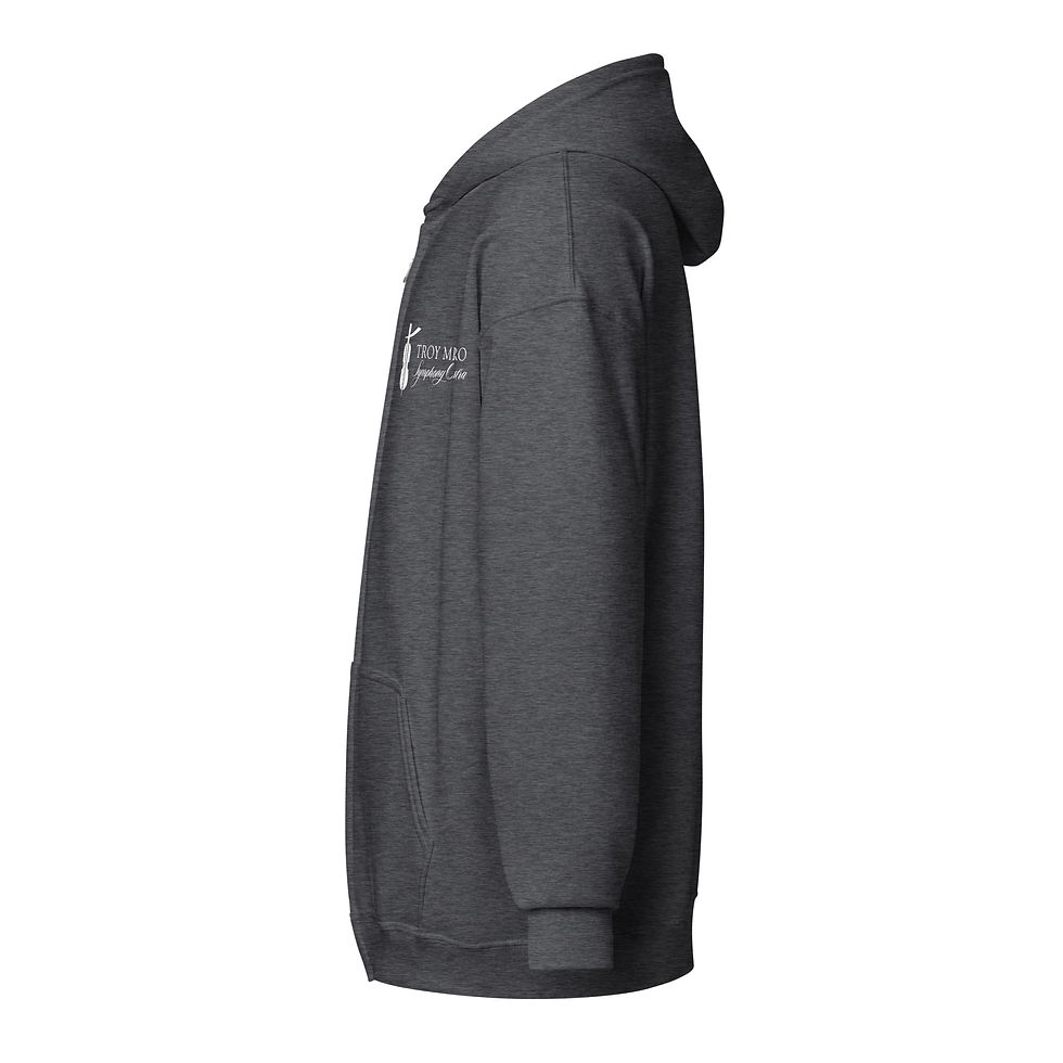 Thumbnail: Unisex heavy blend zip hoodie (dark colors with white logo)