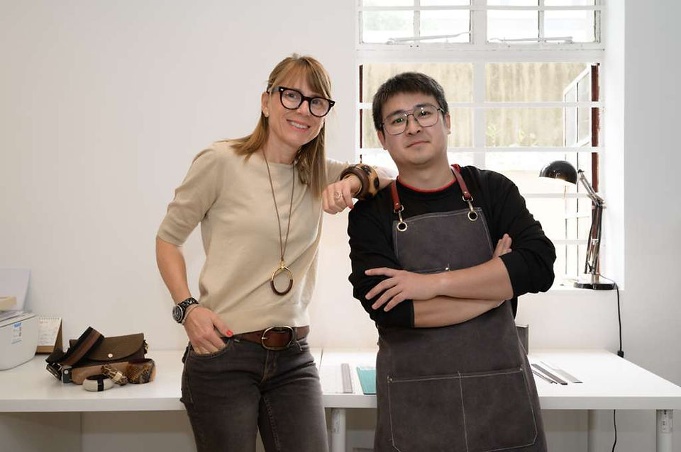 Isa dans les ateliers de Maison Germaine