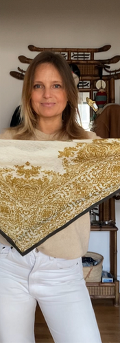 Paisley scarf in cashmere from Nepal