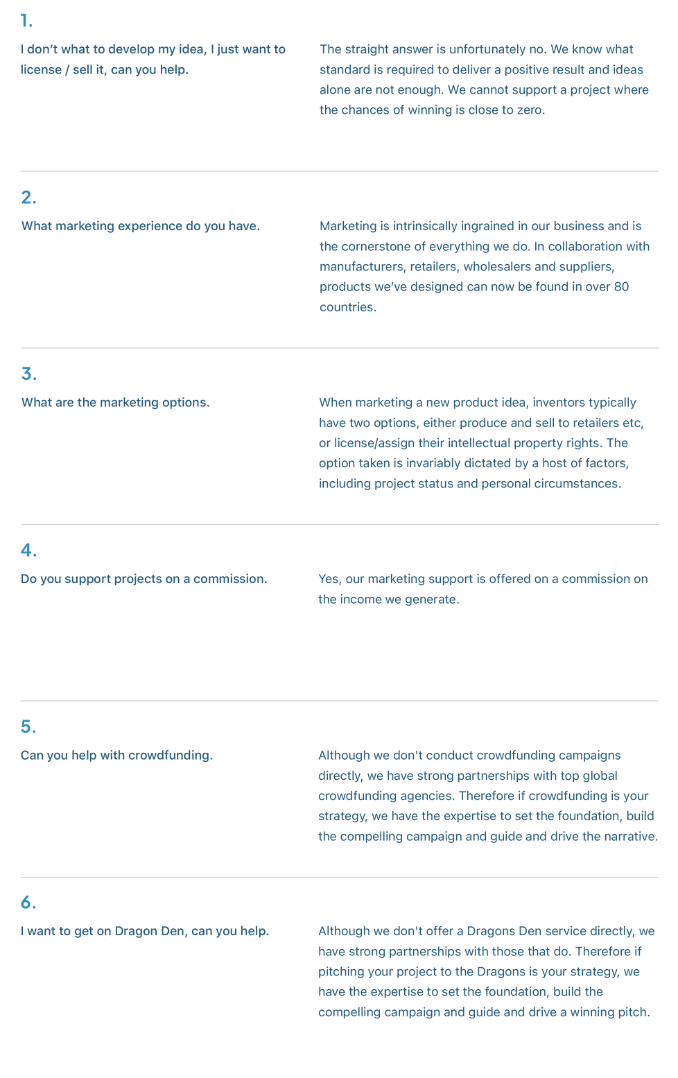 Frequently Asked Questions regarding Invention Marketing