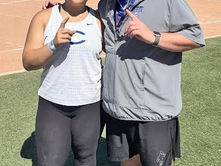 Cavegirl Atria Wells State Shot Put Champion