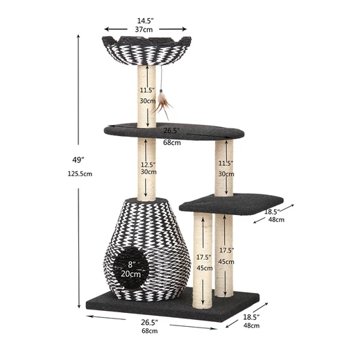 Ace PetPals 4 Level Contemporary Cat Tree Large Cat Furniture