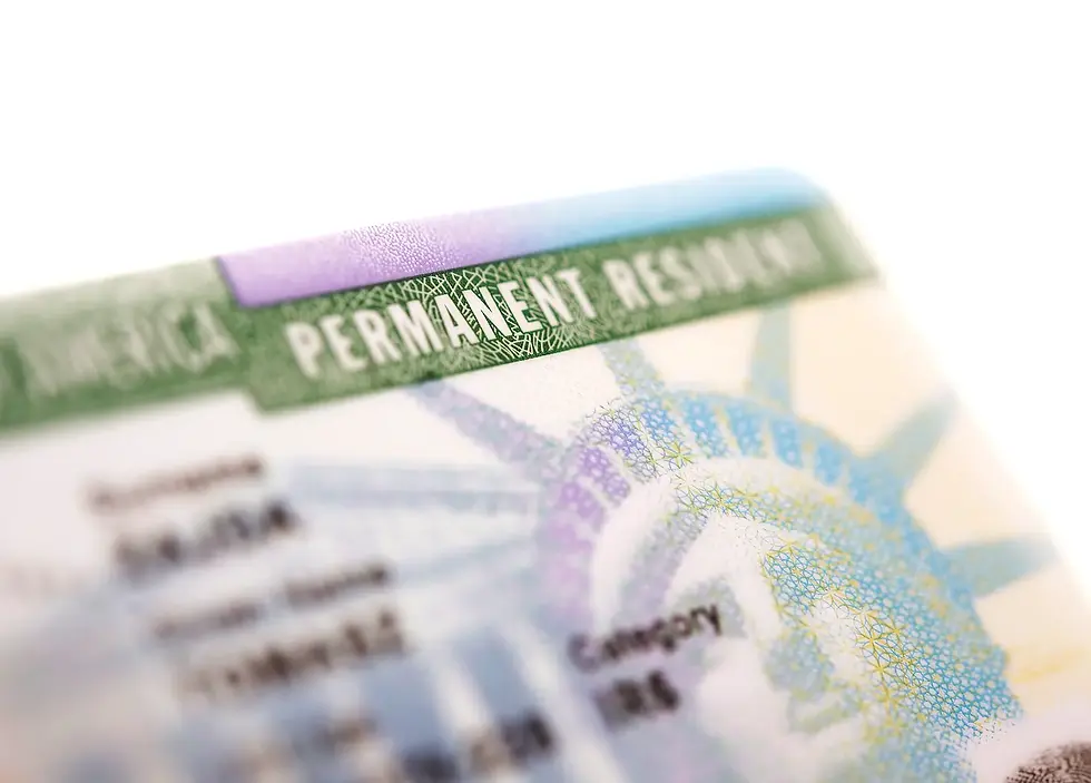 Photo of a Permanent Resident card.