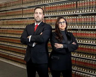 Alexander R. Vail and Diana Gensler in the UNLV law library