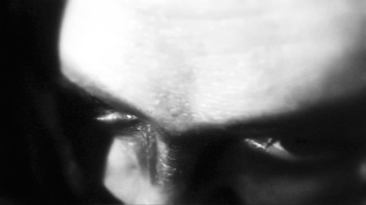 Black and white animated gif of Jenna Faline's face