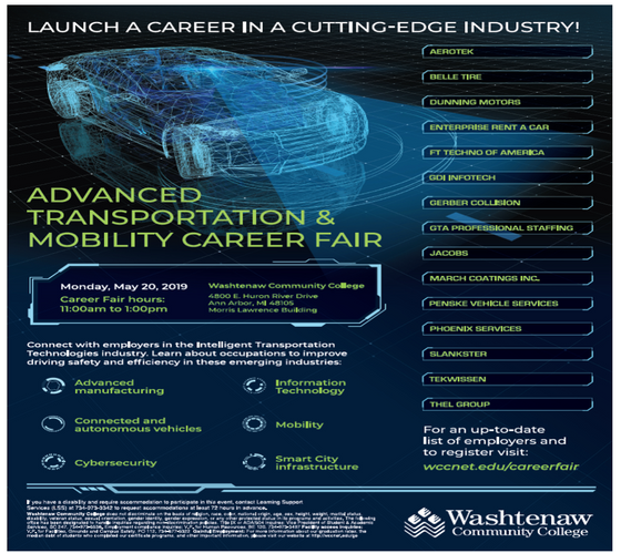 Interested in Cybersecurity, IT, Advanced Manufacturing, etc.? Upcoming Career Fair: Monday, May 20t