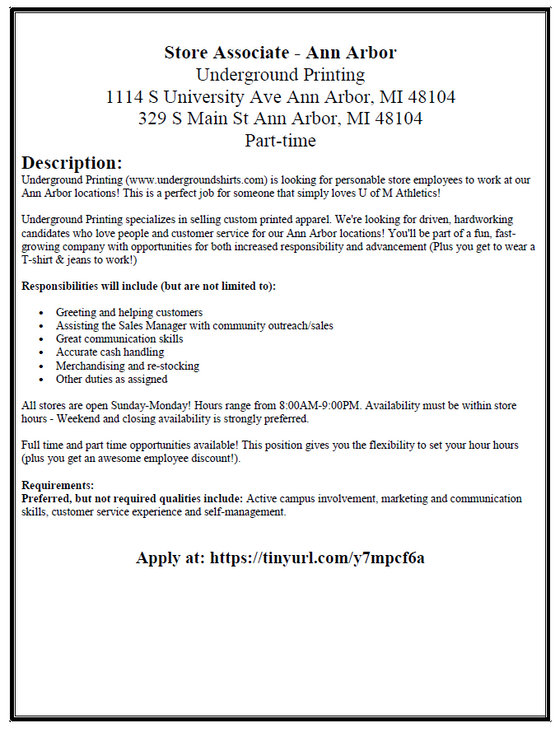 Part Time Jobs: January 2019
