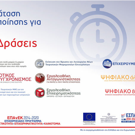 Παράταση έξι (6) μηνών στην υλοποίηση εννέα Δράσεων ενίσχυσης της Επιχειρηματικότητας