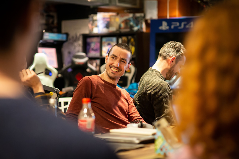 Ev at one of our recent team meetings.