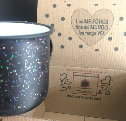 DÚO Pocillo mágico de peltre personalizado