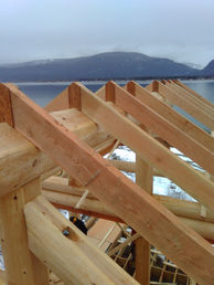 Roof Construction, Solid rafters Post and Beam, Heavy Timber