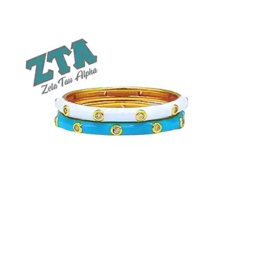 Thumbnail: Sorority Colors ~ 2 Enamel Stack Ring Set