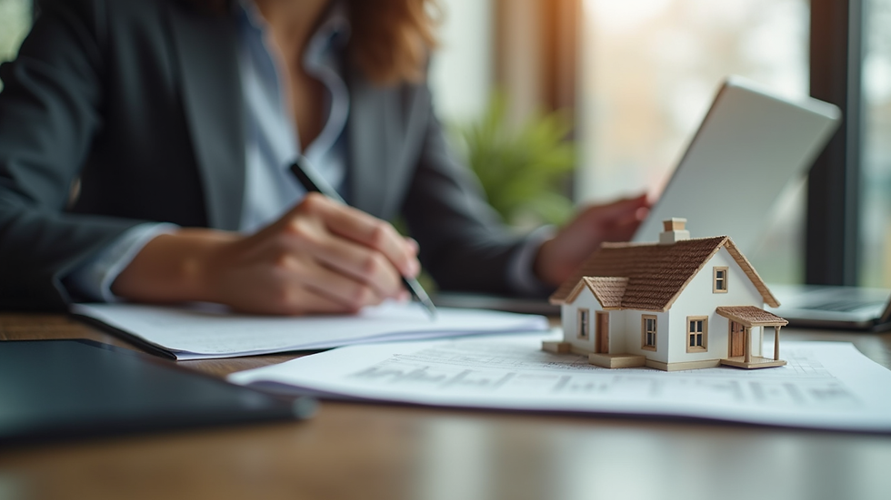 Close-up view of a real estate agent discussing home sale strategy