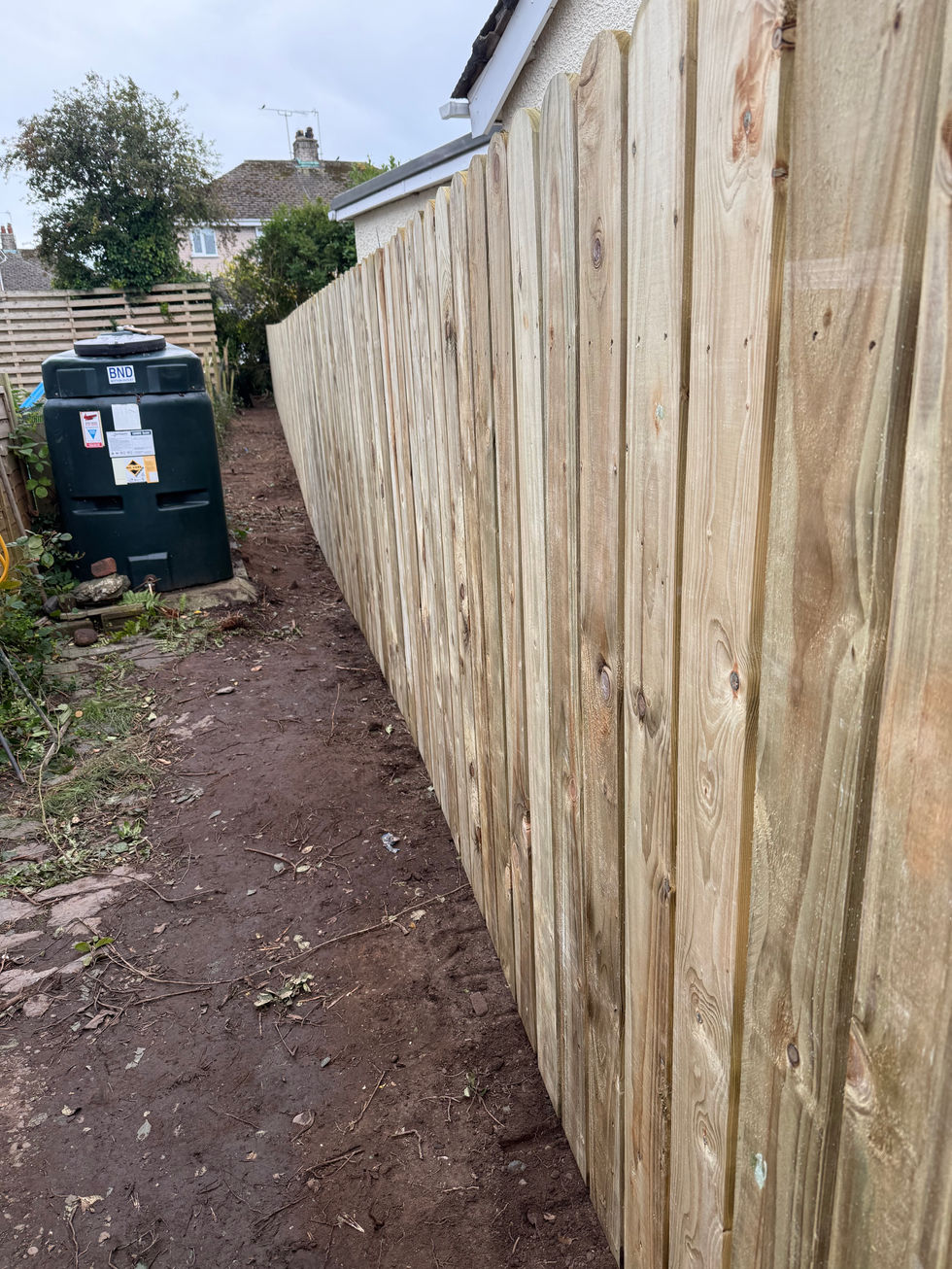 New lollipop fence installation angle 2 – JDM Building Services Isle of Man