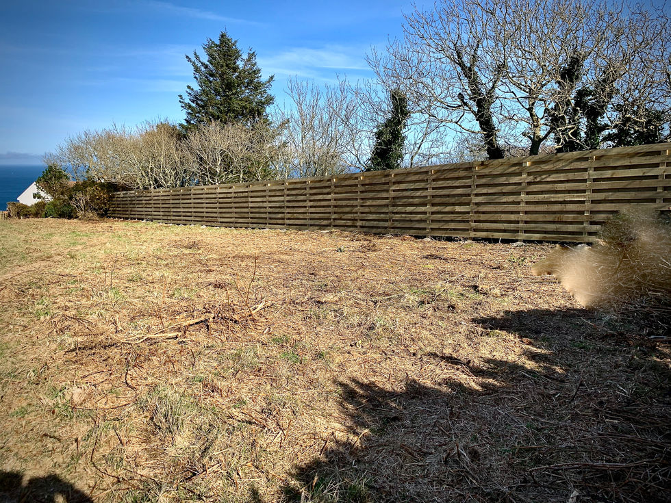 Large-scale boundary fence installation across open land – JDM Building Services Isle of Man