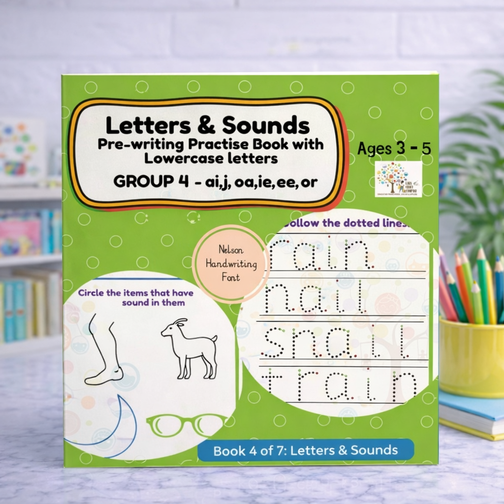 Letters & Sounds Pe-Writing Phonics Book - Group 4
