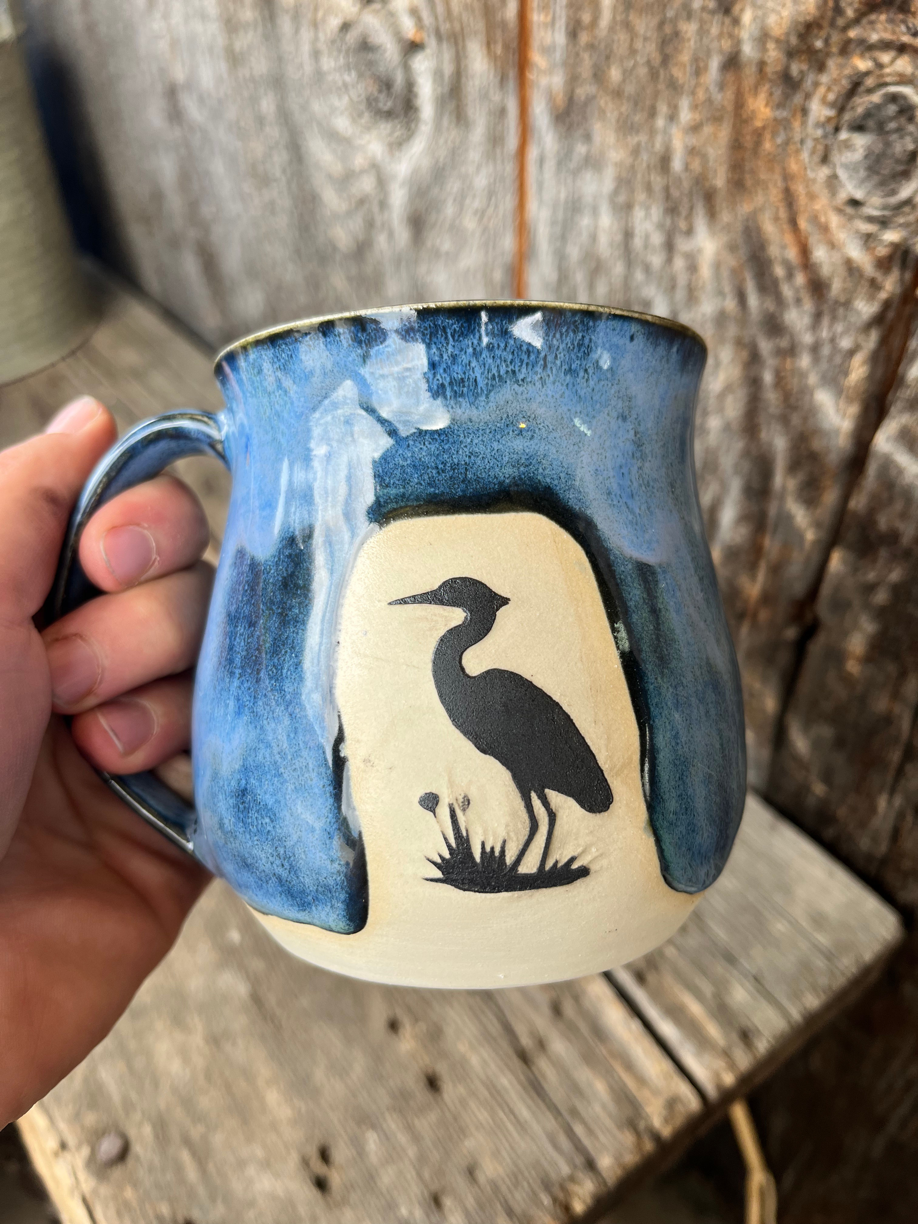 Blue Heron mug 