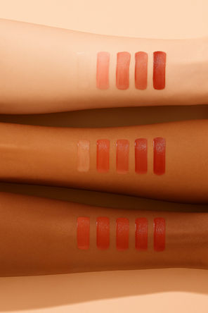 Color swatches on different skin colors