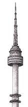 Minimalistic Namsan Tower Illustration